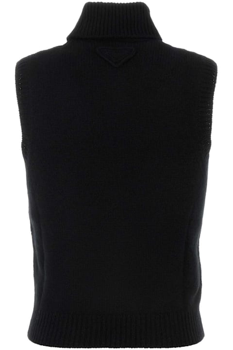 Prada Fleeces & Tracksuits for Women Prada Black Cashmere Vest