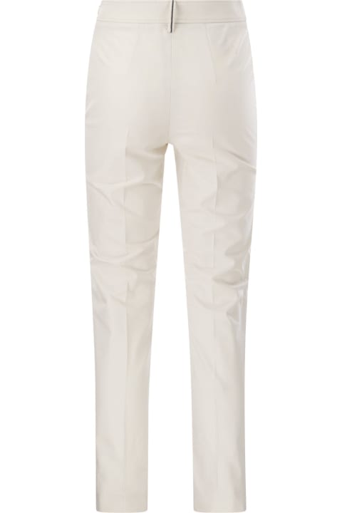 Brunello Cucinelli Pants & Shorts for Women Brunello Cucinelli Cotton Twill Capri Trousers With Necklace