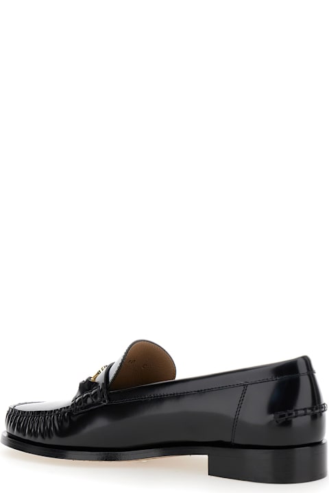 أدوات منزلية Ferragamo 'harry' Slip-on Loafer With Chain Detail In Leather Woman
