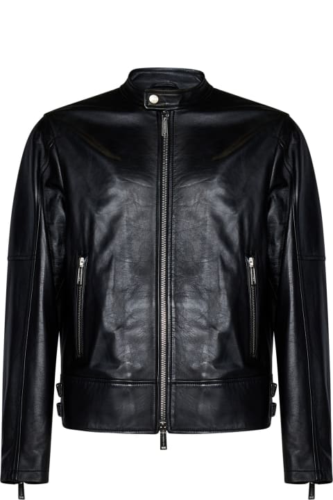 Dsquared2 Coats & Jackets for Men Dsquared2 Leather Biker Jacket