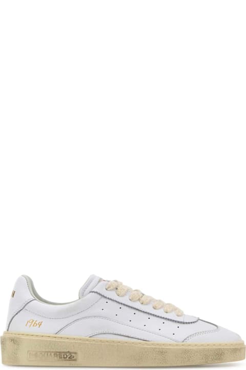 Dsquared2 White Leather Rider Sneakers | italist