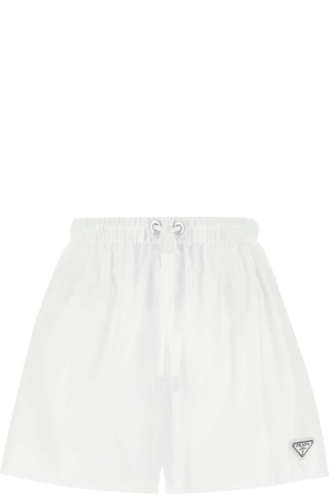 ウィメンズ Pradaのパンツ＆ショーツ Prada White Nylon Shorts