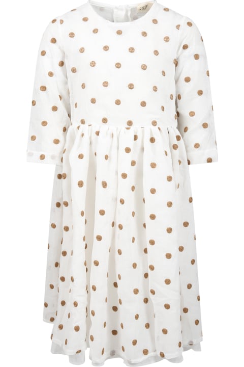 White Dress For Girl With Embroderies