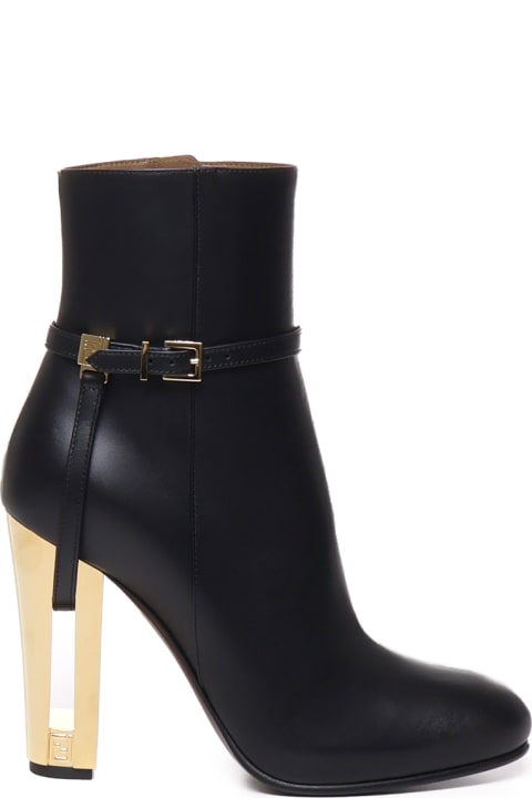 Delfina High Leather Ankle Boots