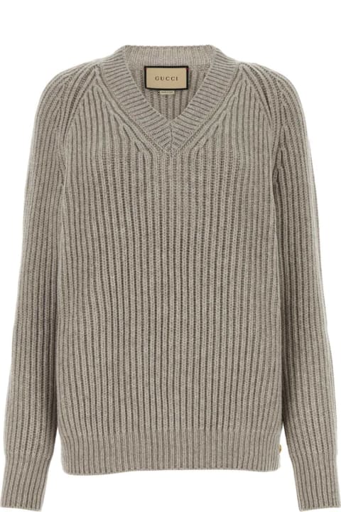 Clothing for Women Gucci Dove Grey Wool Sweater