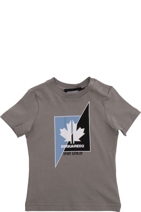 Fashion for Baby Boys Dsquared2 Gray T-shirt With Print