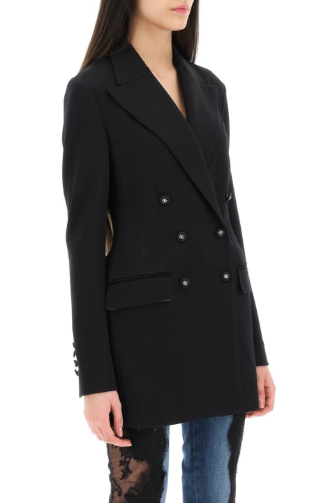 Coats & Jackets for Women Dolce & Gabbana Double-breasted Milano Rib Jacket