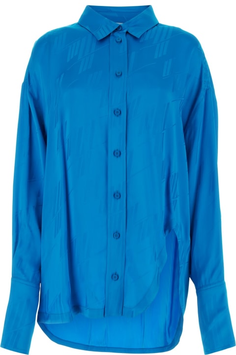 The Attico for Women The Attico Turquoise Satin Diana Shirt