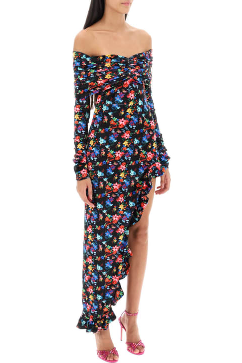 ウィメンズ SIEDRESのワンピース＆ドレス SIEDRES Linni Floral-velvet Maxi Dress