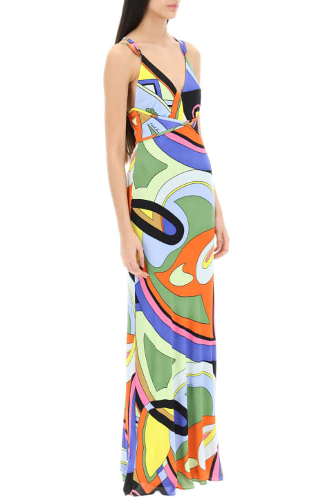 Moschino Dresses for Women Moschino Multicolor Printed Jersey Maxi Dress
