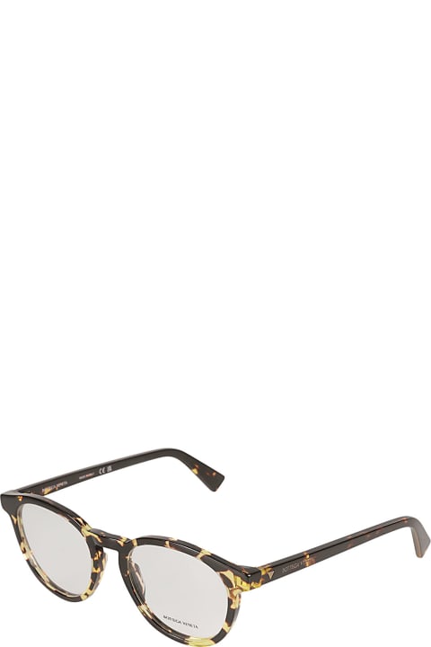 Bottega Veneta Eyewear Eyewear for Men Bottega Veneta Eyewear Flame Effect Round Frame Glasses