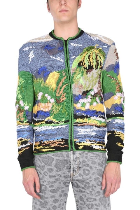 Saint Laurent Clothing for Men Saint Laurent Teddy Tropical Embroidered Jacquard Jacket