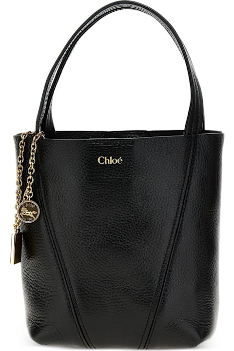 أدوات منزلية Chloé Chloé Spin Small Leather Tote