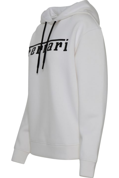 Ferrari Clothing for Men Ferrari Sweatshirt In White Viscose Blend