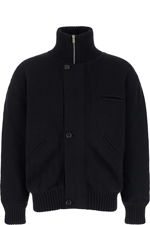 Saint Laurent for Men Saint Laurent Black Cardigan Jacket In Wool Man