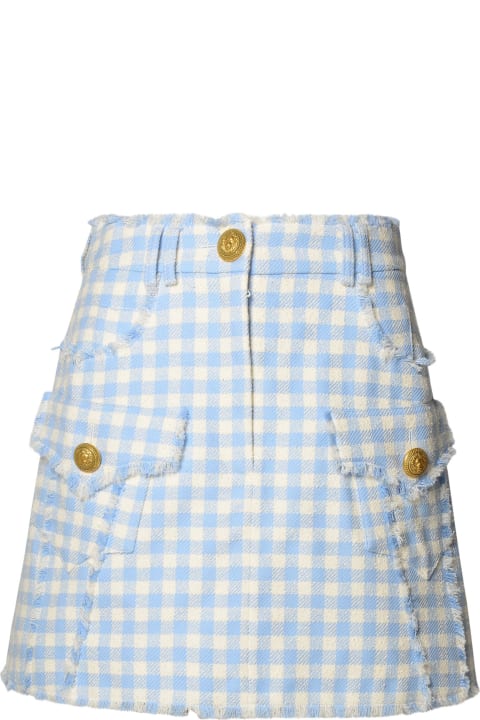 ウィメンズ Balmainのスカート Balmain Two-tone Cotton Skirt