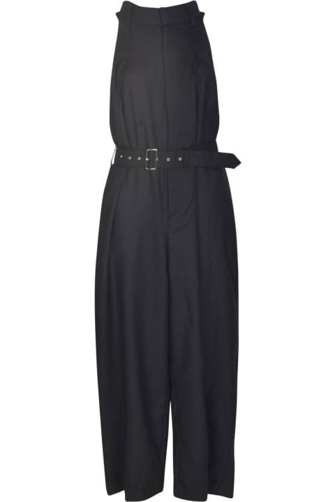 ウィメンズ Comme des Garçons Noir Kei Ninomiyaのジャンプスーツ Comme des Garçons Noir Kei Ninomiya Halterneck Belted Long Dress