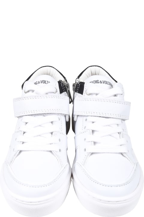 Zadig & Voltaire Shoes for Boys Zadig & Voltaire Sneakers Bianche Per Bambini Con Logo