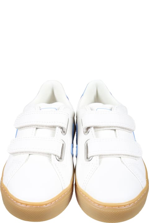 Shoes for Boys Veja White Sneakers For Kids With Logo
