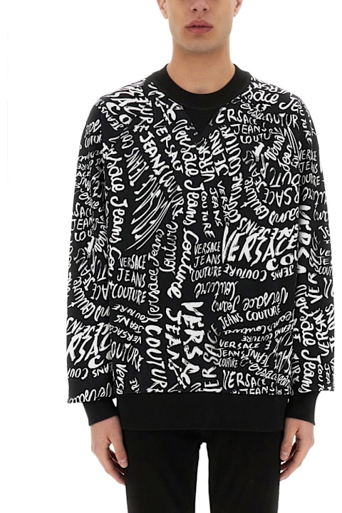 Versace Jeans Couture for Men Versace Jeans Couture Sweatshirt With Logomania Print