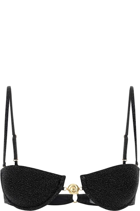Homeware Reina Olga Black Stretch Nylon Hommond Bikini Top