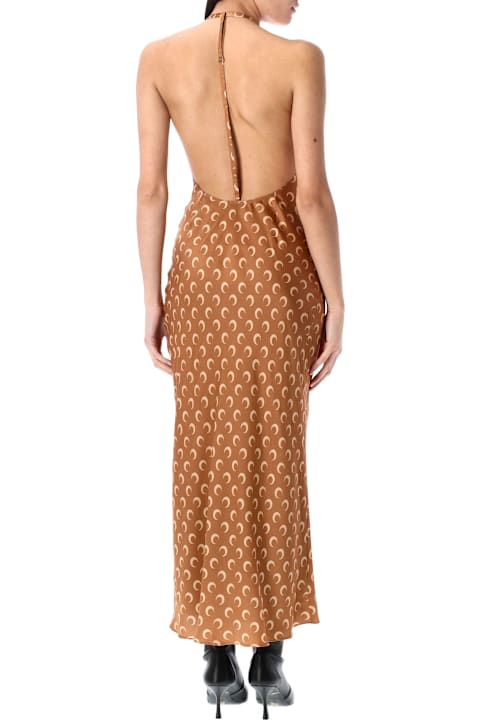 Marine Serre Dresses for Women Marine Serre Moon Satin Long Slip Dress