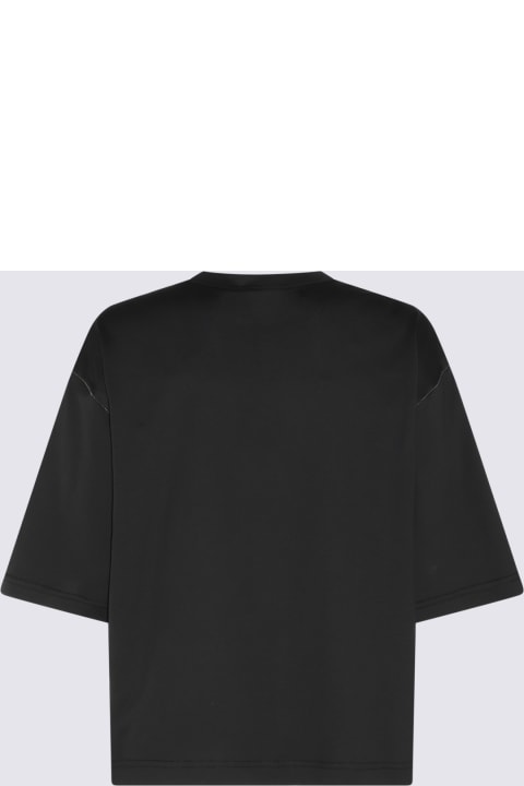 Fabiana Filippi Topwear for Women Fabiana Filippi Black Cotton T-shirt