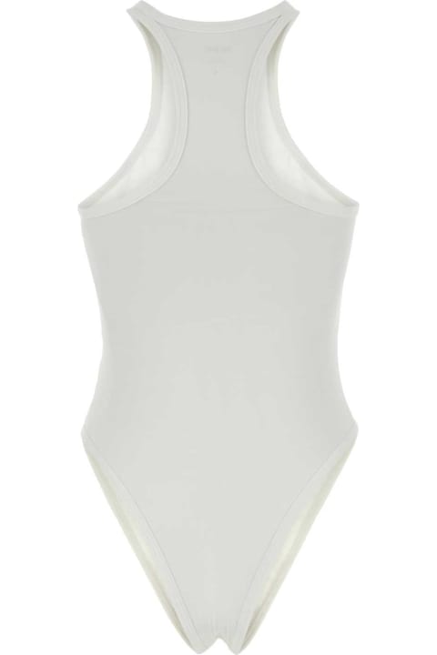 ウィメンズ 水着 The Attico White Stretch Nylon Swimsuit