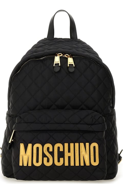 Moschino Backpacks for Women Moschino "quilted Logo" Backpack