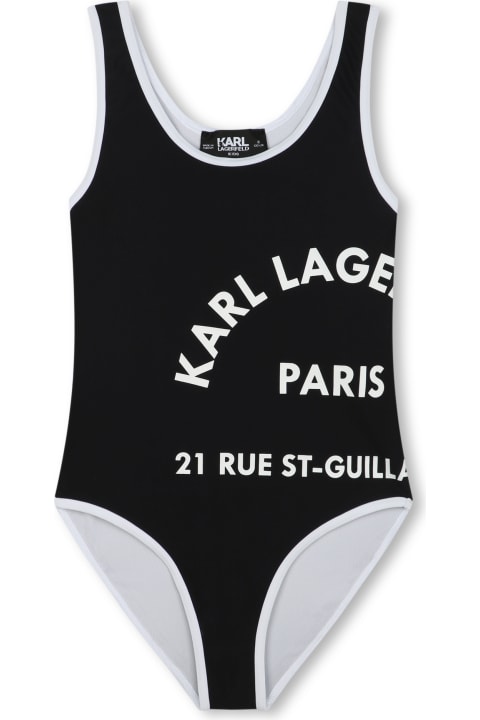Karl Lagerfeld Kids Swimwear for Girls Karl Lagerfeld Kids Costume Con Stampa