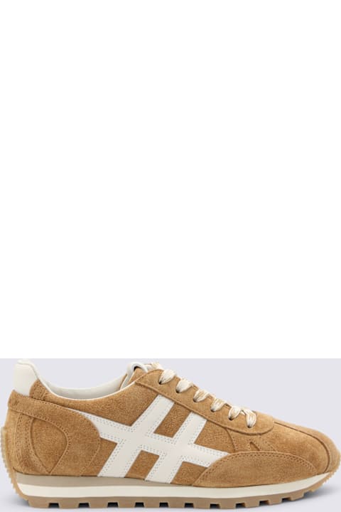 Hogan Cognac Leather Sneakers