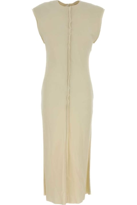 Ami Alexandre Mattiussi for Kids Ami Alexandre Mattiussi Cream Stretch Viscose Dress