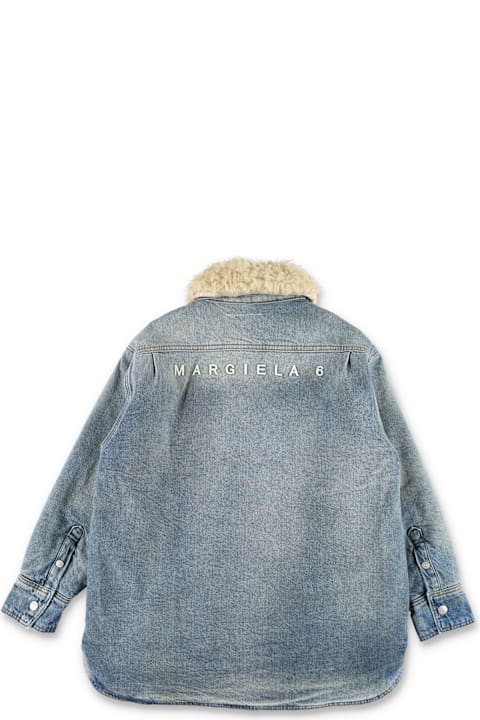 MM6 Maison Margiela Coats & Jackets for Girls MM6 Maison Margiela Kid - Shearling-collar Denim Shirt Jacket