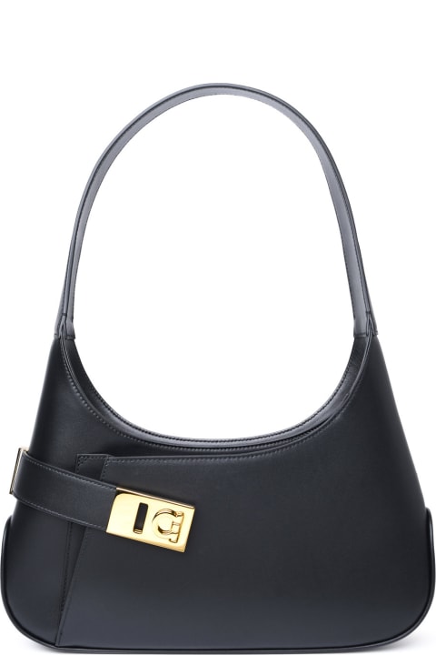 Ferragamo for Women Ferragamo 'hobo' Black Smooth Calf Leather Bag