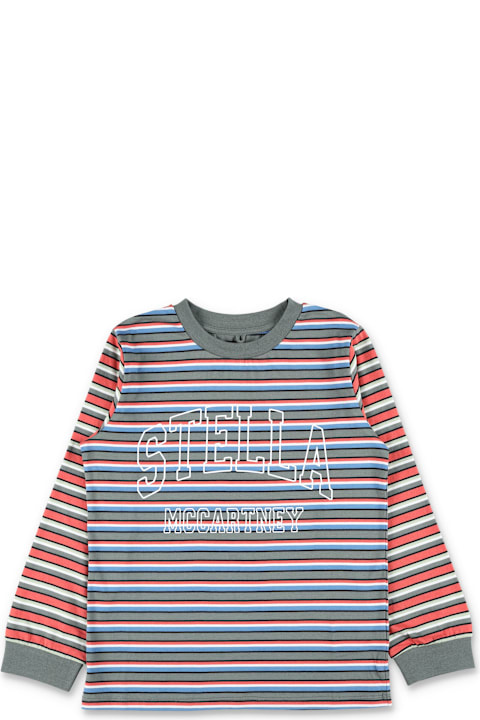 Homeware Stella McCartney Kids Kid - Stella Mccartney Kids Striped Logo T-shirt