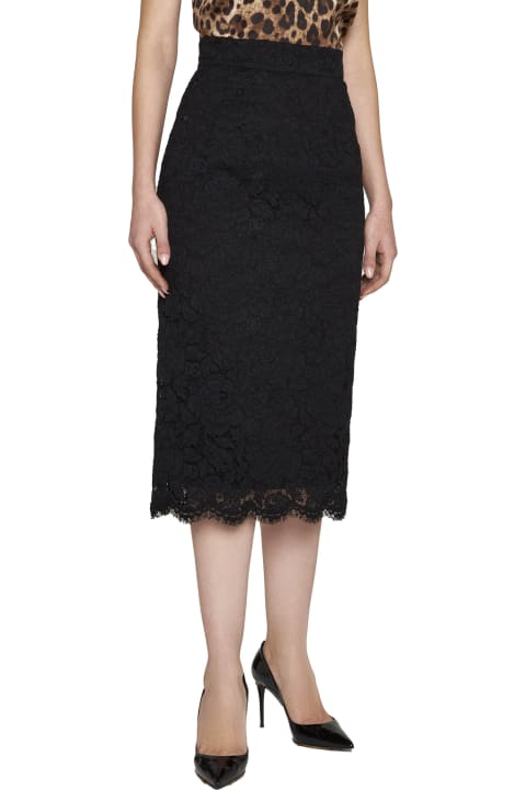 Dolce & Gabbana Skirts for Women Dolce & Gabbana Midi Lace Pencil Skirt