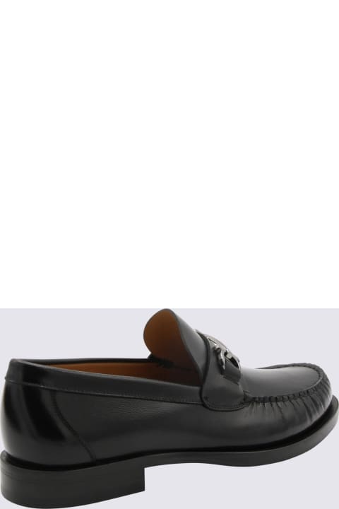 メンズ Ferragamoのシューズ Ferragamo Black And New Biscuit Leather Loafers