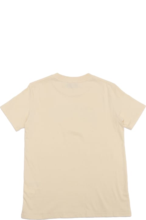 Autry لـ أولاد Autry Main Kids Cotton Cream T-shirt