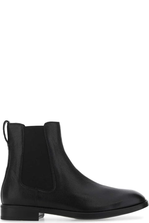 メンズ Tom Fordのブーツ Tom Ford Black Leather Ankle Boots