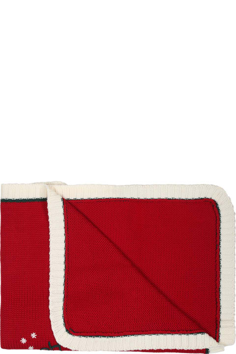 Accessories & Gifts for Baby Girls La stupenderia Red Blanket For Babykids With Writing
