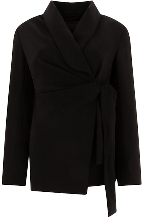 Max Mara Pianoforte معاطف وجواكت لـ السيدات Max Mara Pianoforte Wrap Long-sleeved Jacket