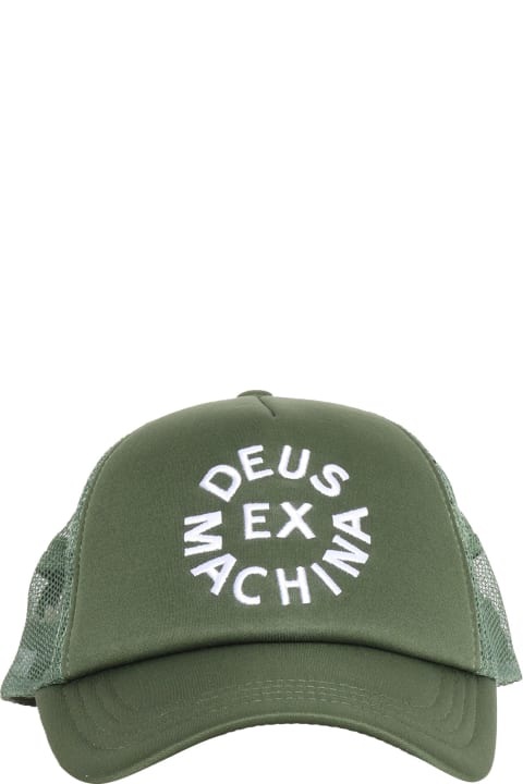 Deus Ex Machina Hats for Men Deus Ex Machina Green Trucker Cap