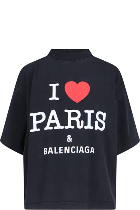 Fashion for Women Balenciaga 'i Love Paris & Balenciaga' Crop T-shirt