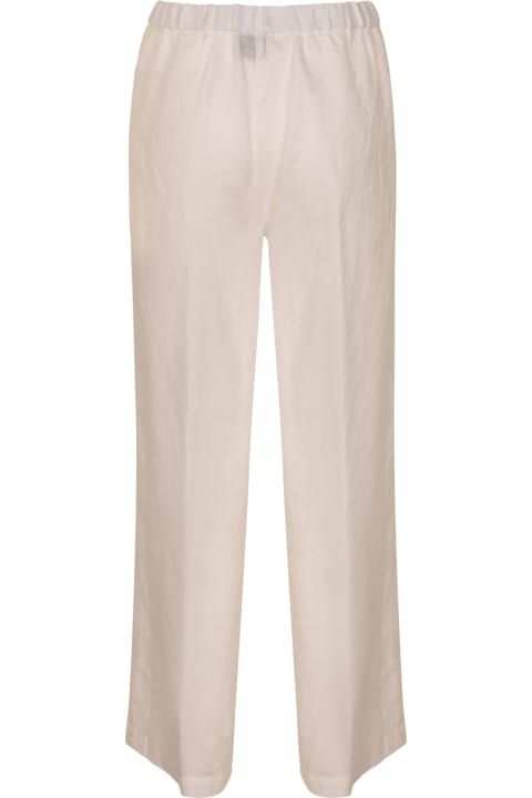 Aspesi Pants & Shorts for Women Aspesi White Linen Palazzo Trousers