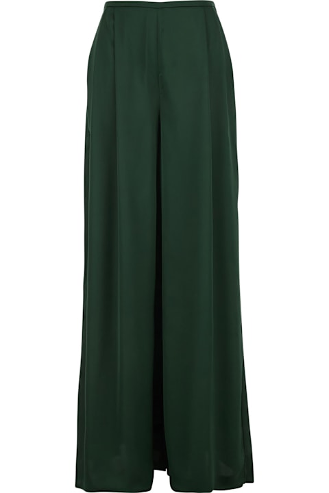 Norma Kamali for Men Norma Kamali Green Pants With Wide Leg And Rear Elastic Waist In Tech Fabric Woman
