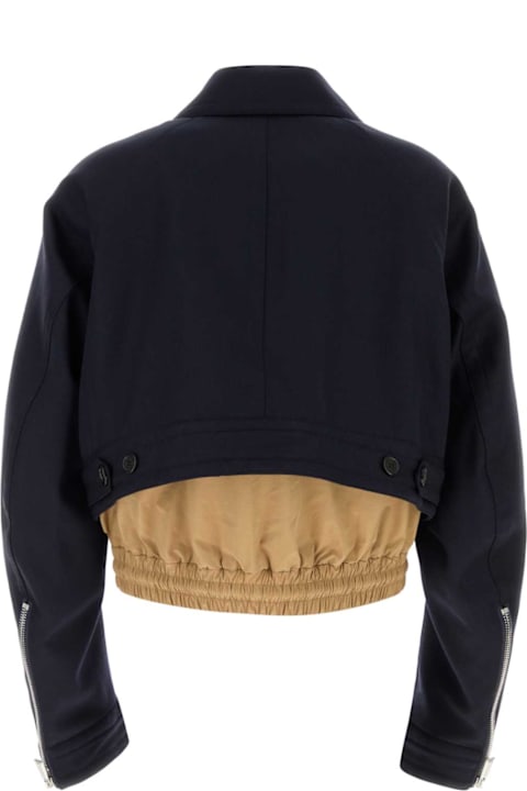 Dsquared2 Coats & Jackets for Women Dsquared2 Dark Blue Wool Jacket
