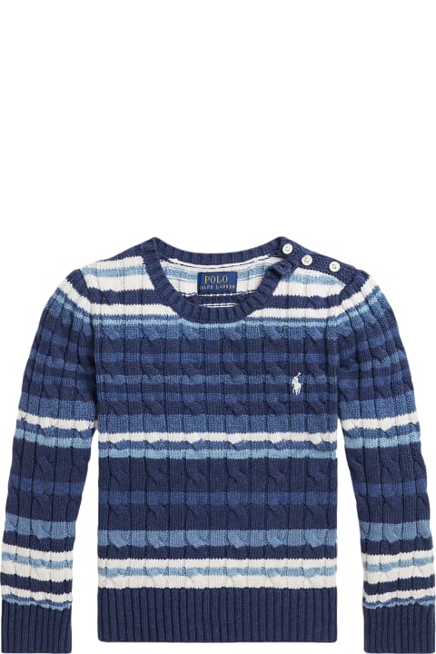 Ralph Lauren Sweaters & Sweatshirts for Boys Ralph Lauren Striped Cotton Cable Sweater