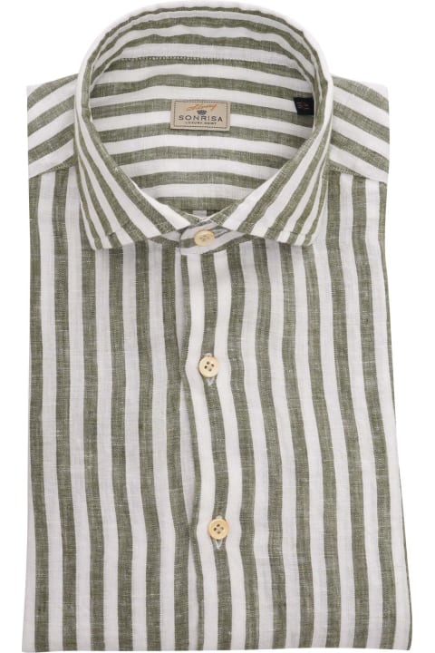 Sonrisa Clothing for Men Sonrisa Brown Striped Shirt