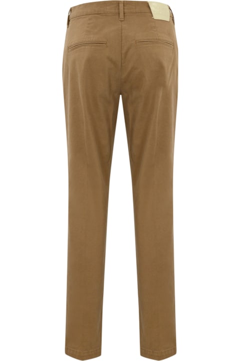 Hand Picked Pants & Shorts for Women Hand Picked "rosa" Chino Trousers In Brown Cotton