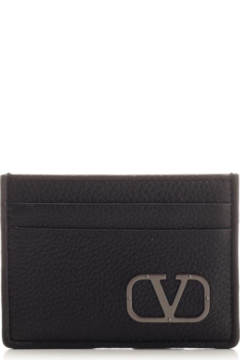 Valentino Garavani Wallets for Men Valentino Garavani Leather Card Holder